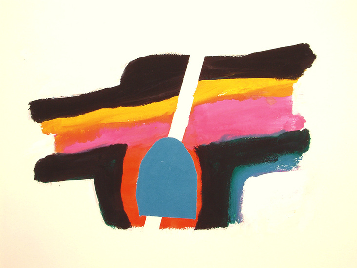 Staand landschap, gouache nr. 6.414