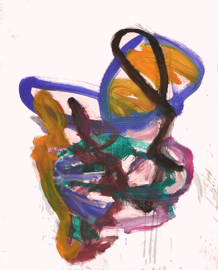 'Adem' - schilderij in acrylverf op papier - * abstracte kunst; nog beschikbaar - ​​​​​​Fons Heijnsbroek