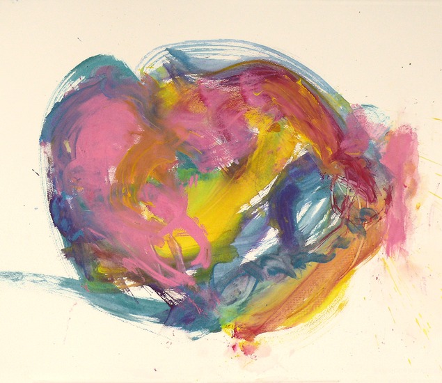 GOUDEN GEBAAR - modern schilderij op papier