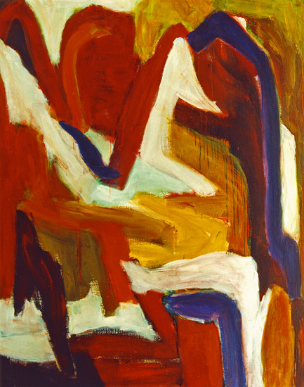 'Meta-schilderij' - een groot abstract schilderij; gratis kunst, maar niet meer beschikbaar, Fons Heijnsbroek