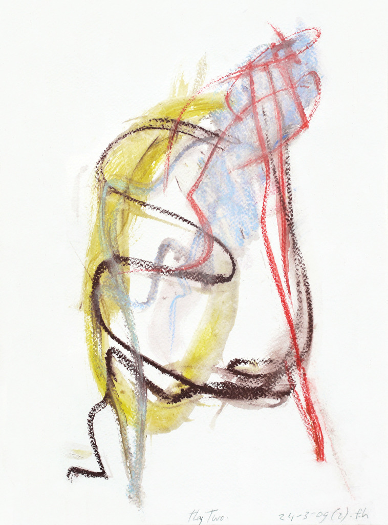 'The Two' - abstract drawing in colors