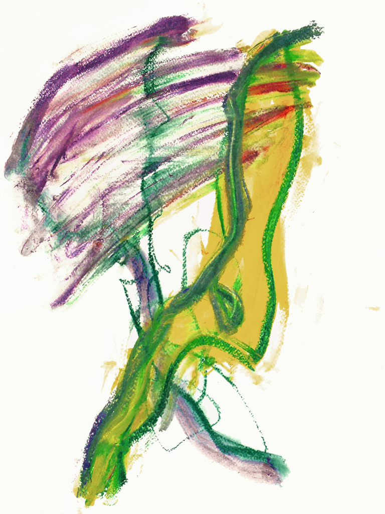'The Two, 2012' - modern abstracte aquarel - te koop / te huur: kunstuitleen