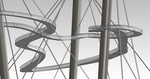 Hier vindt u Sky-walk designs, die ik samen met mijn zoon Arjan ontwikkelde in 2011-2012. Onze ontwerpen waren bedoeld voor een te maken Skywalk in Rotterdam, op de locatie tussen de twee Maasvlaktes. Het zijn onze 'zwevende' ontwerpen van een beloopbaar Lucht-Pad - een wandelpad van c. 90 meter hoog - vrij in de lucht hangend, zacht meebewegend met de wind. Ontwerp: Fons Heijnsbroek & Arjan Heynsbroek, 2012 - Wie durft dit ooit te bouwen?