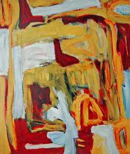 In 1992 en 1993 schilderde ik grote abstracte kleurige doeken, met veel fysieke dynamiek waarmee ik de intuïtie opzocht maar ook de organisatie binnen het schilderij. Het schilderij was voor mij 'een deur naar'...
Er zijn nog enkele van deze doeken beschikbaar. Kijk hieronder en mail me je keuze: fons-1951@outlook.com - dan houd ik het voorlopig voor je vast tot je komt kijken; Fons Heijnsbroek.