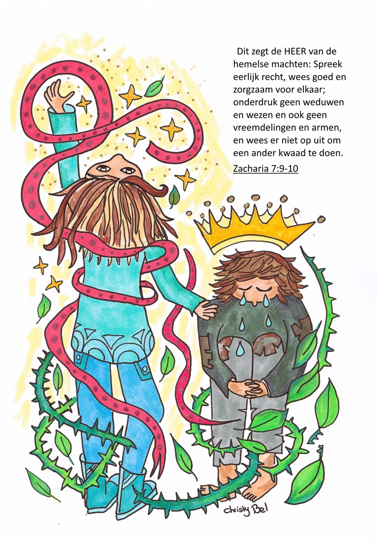 Omzien naar de lijdende mens.