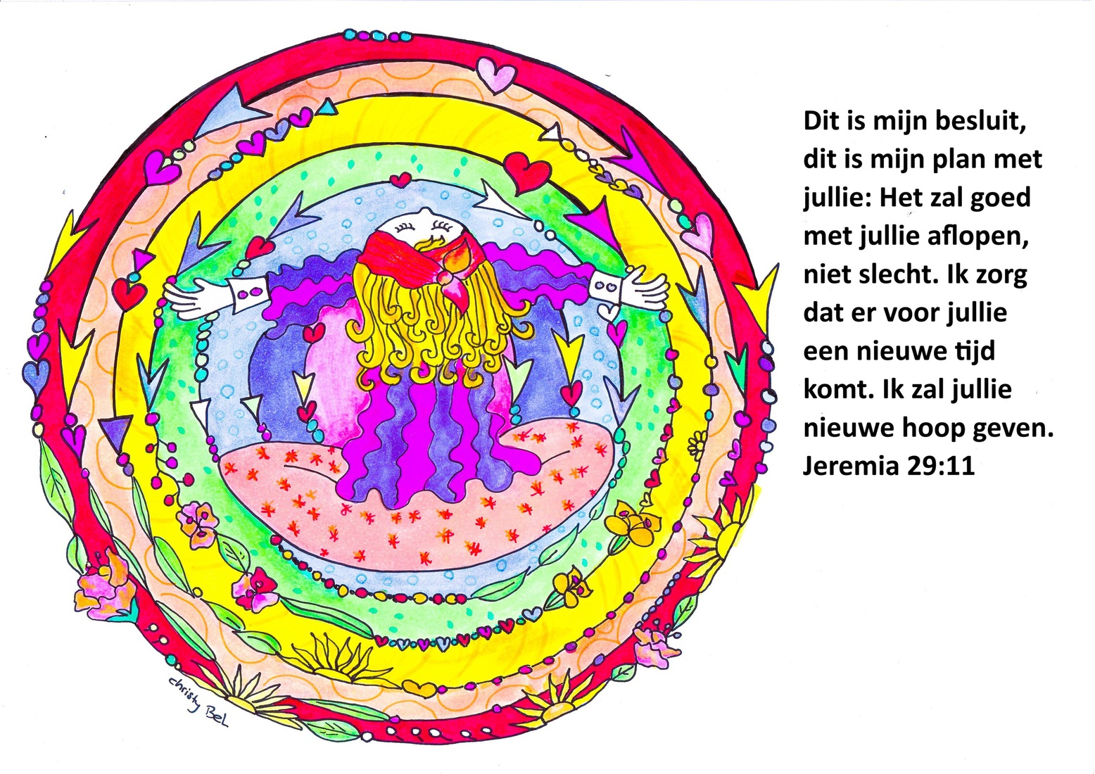 Bloemen regenboog.