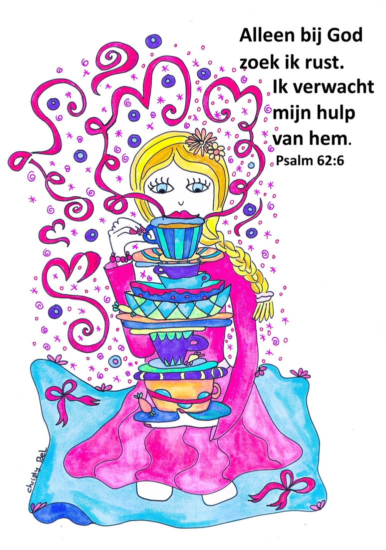 Vrouw thee drinken.