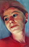 Bij het schilderen van een zelfportret is fysieke gelijkenis onbelangrijk; stemming is het onderwerp. Physical resemblance is not important; atmosphere and emotions are the subject.