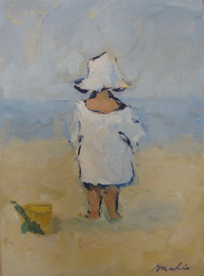 Child with white hat