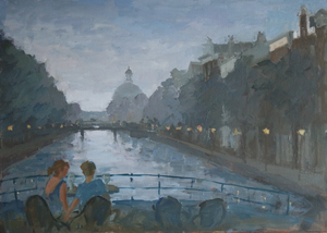 De stad is voor mij altijd een bron van inspiratie. Ik ben een echte stadswandelaar. Deze schilderijen zijn daar uit voortgekomen. Ook cafés, parken, concerten of tentoonstellingen horen daarbij