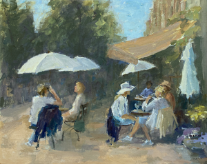 Hier vindt u cafés, terrasjes en grand- cafés. Deze schilderijen zijn verkocht, maar ik wil ze toch laten zien. U kunt van deze schilderijen wel een duurzame print bestellen. Mail naar : malie@baehr.nl