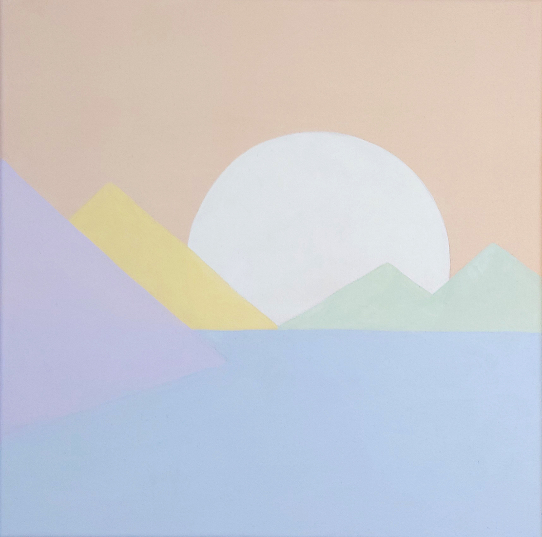 Abstract landschap met zee