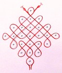 Kolam ook wel Rangoli genaamd is een decoratieve vorm van volkskunst uit India. Rijstpoeder is van oorsprong de hoofdgrondstof. De Indiase cultuur ken vele kleurrijke varianten en allerlei decoraties.