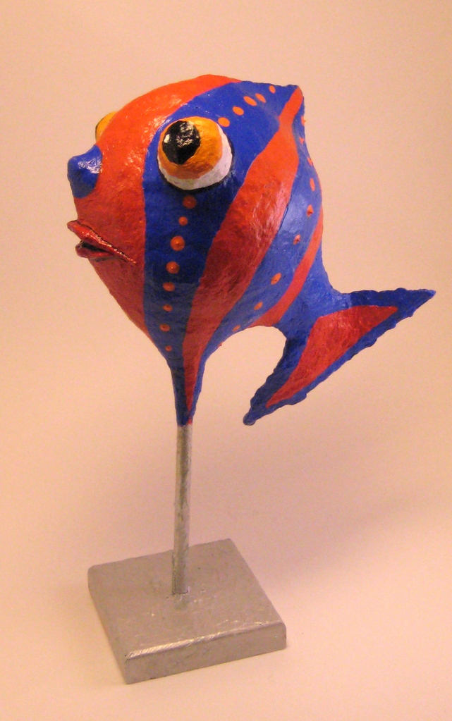 rood blauwe vis
