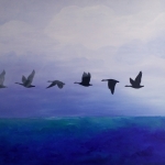 Ganzen, blauw Ganzen, blauw