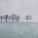 Bomen aan de horizon, groen Bomen aan de horizon, groen