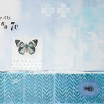 Compositie vlinder blauw Compositie vlinder blauw