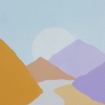 Berglandschap in pastel tinten Berglandschap in pastel tinten