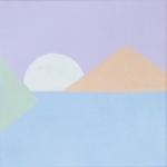 Abstract landschap lila Abstract landschap lila