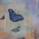 vlinder blauw vlinder blauw
