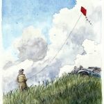 De rode vlieger en de wind De rode vlieger en de wind