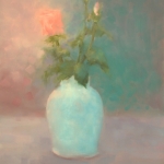 Rozen in blauw vaasje Rozen in blauw vaasje