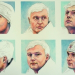 zes portretten van Mik, kleinzoon.