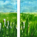 'Arriving goslings'. 'Arriving goslings'.
