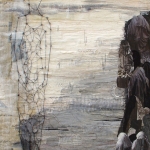 textile painting 'antagonism' textile painting 'antagonism'