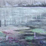 textile painting 'grey landscape' textile painting 'grey landscape'