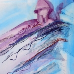 textile painting 'stormy meeting' textile painting 'stormy meeting'