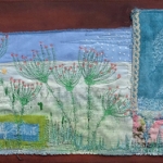 textile painting 'Flower garden' textile painting 'Flower garden'