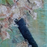 textiele painting 'Cattail' textiele painting 'Cattail'