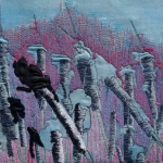 textile painting 'Typha's' textile painting 'Typha's'
