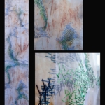 textile painting: "The walk" textile painting: "The walk"