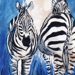 Zebra in Blue Zebra in Blue