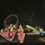 Stilleven met eieren en brood Stilleven met eieren en brood