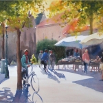 markt in de namiddagzon markt in de namiddagzon
