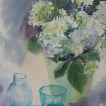 Hortensia met glas Hortensia met glas