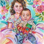 Sister and brother - A3 size