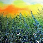 Landscape with flowers Landscape with flowers