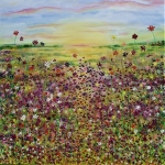 Landscape filled with flowers Landscape filled with flowers