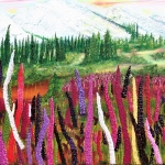 Landscape with lupines Landscape with lupines