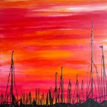 Anchored in the evening./ sale ! Anchored in the evening./ sale !