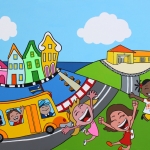 We gaan naar school. We gaan naar school.