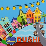 Dushi postzegel Curacao Dushi postzegel Curacao