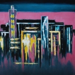 Skyline bij nacht Skyline bij nacht
