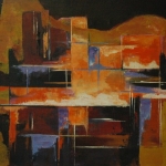 Abstract geometrisch landschap Abstract geometrisch landschap