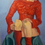 Vrouw in rood Vrouw in rood