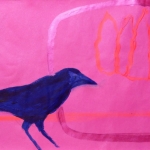 Crow looking at the city Crow looking at the city